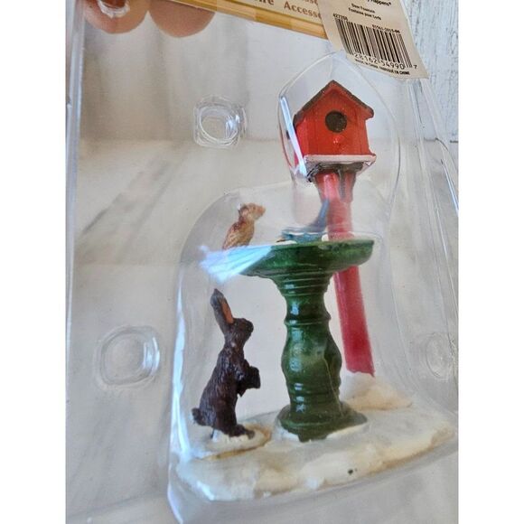 Lemax deer fountain rabbit birds birdhouse accessory village Xmas 2011 new - Picture 3 of 6